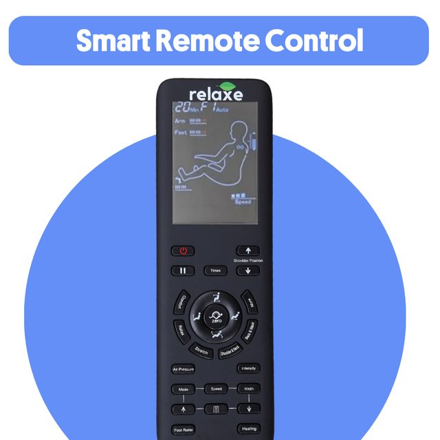 The Relaxe smart remote control with a color display